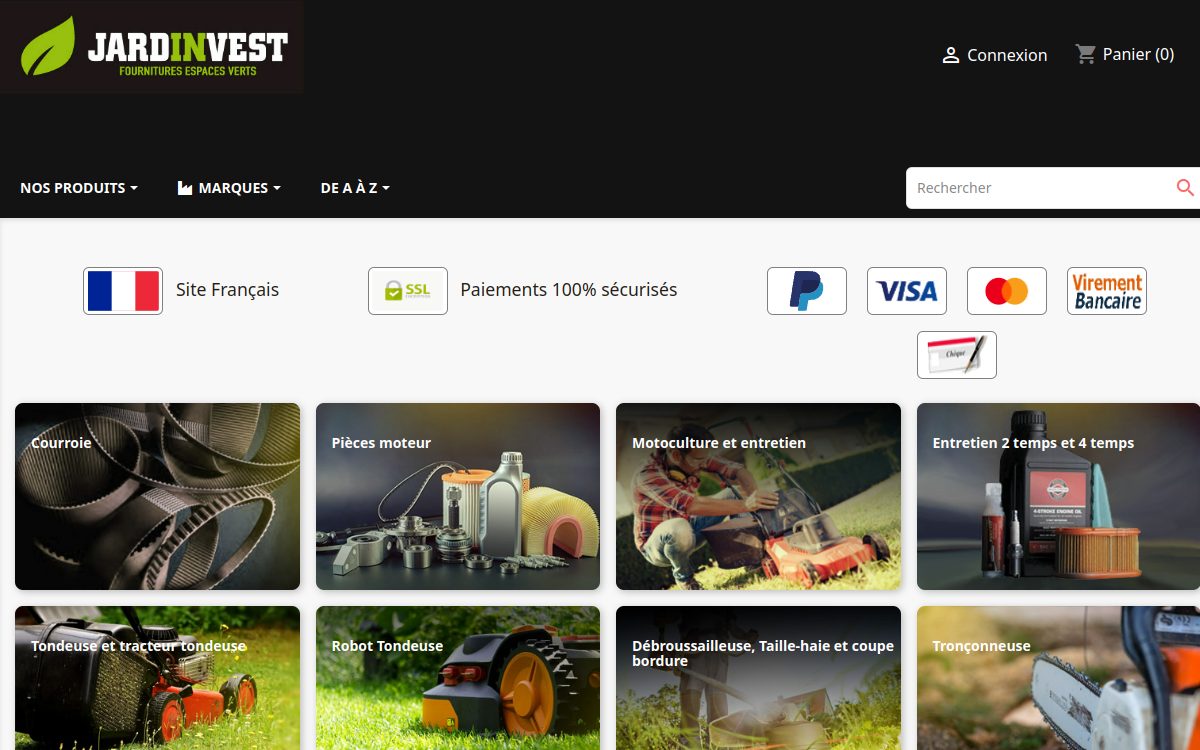 Site internet Jardinvest réalisé par FCINC