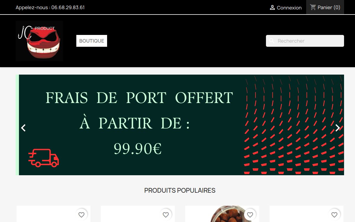 Site internet JC Product France réalisé par FCINC