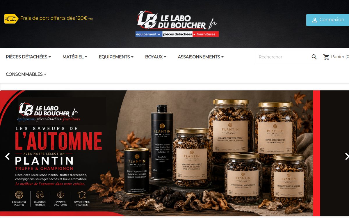 Site internet Le Labo du Boucher réalisé par FCINC